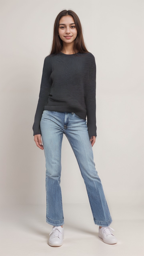 S.Oliver Girl's Black Long-Sleeve Wool Blouse | S.Oliver In Lebanon
