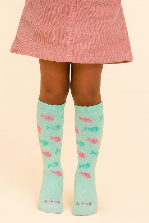 Boboli Girl's Blue Long Socks  |Boboli in Lebanon