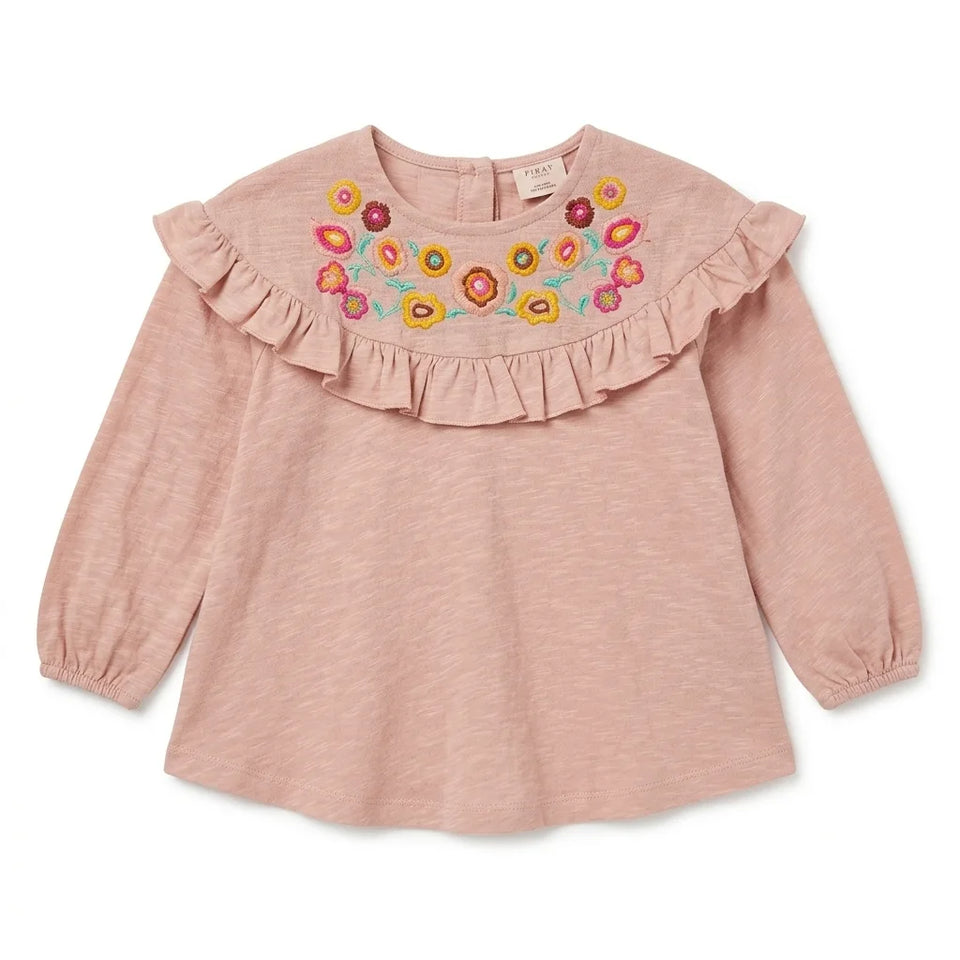 Zara Girl's Dusty Pink Floral Ruffled Dress | Zara in Lebanon