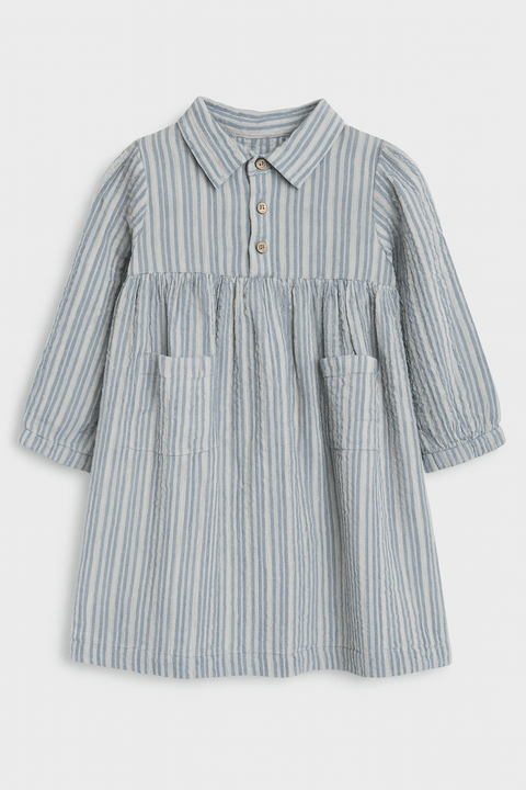 POMPdeLUX Girl's Blue Striped Dress |POMPdeLUX in Lebanon