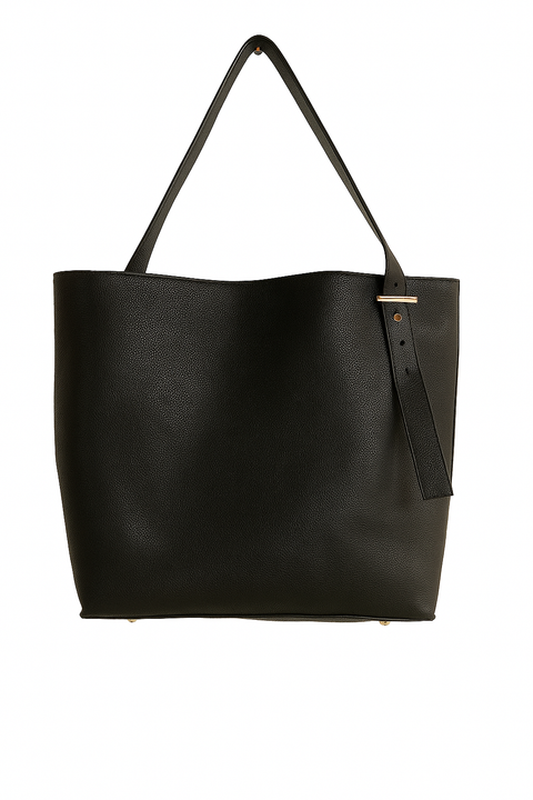 Trussardi Women's Black Leather Lisbon Hobo Grain Shoulder Bag |Trussardi In Lebanon