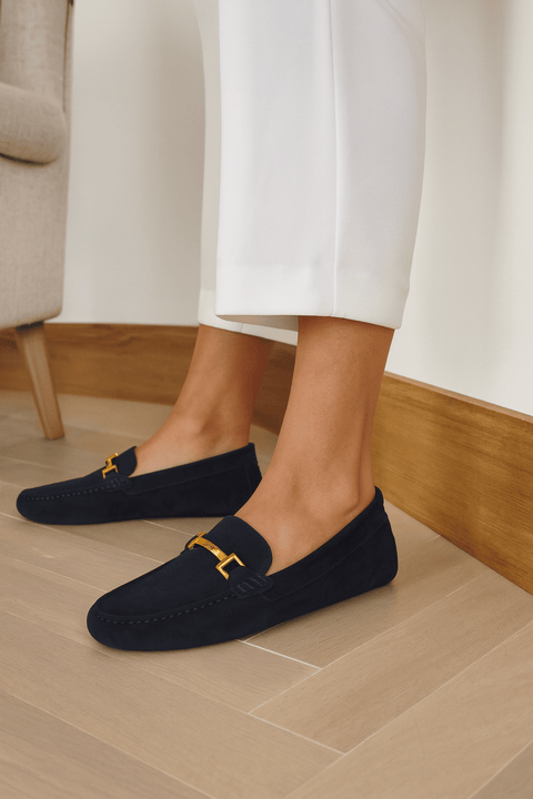 Joop Women's Dark Blue Lidos Moccasin Slip On Casual Shoes | Joop In Lebanon