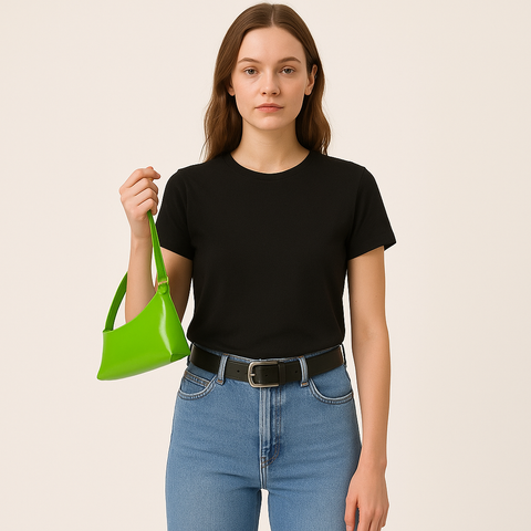 House Brand Women's Green Leather Shoulder Bag| House Brand In Lebanon