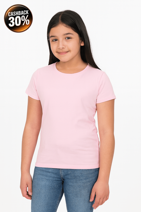 Sinsay Girl's Pink Short-Sleeve T-Shirts ANFK409