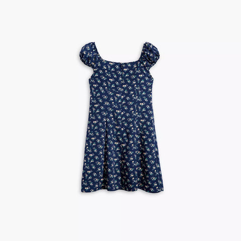 Levi's Women's Navy Clementine Printed Cap-Sleeve Dress | Levi's In Lebanon