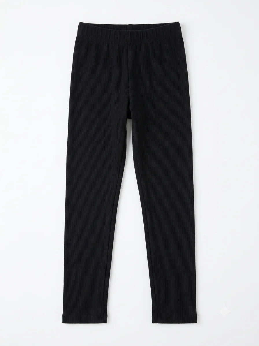 Zara Girl's Black Ribbed Leggings | Zara In Lebanon
