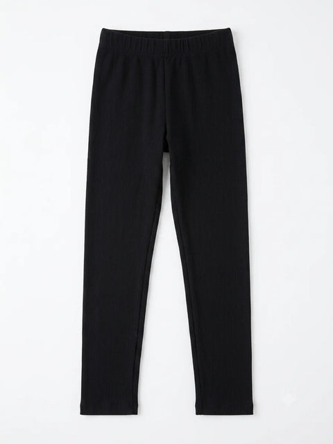 Zara Girl's Black Ribbed Leggings | Zara In Lebanon