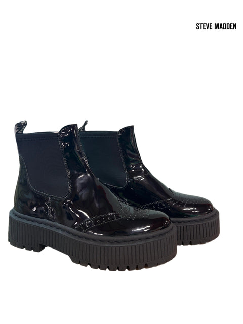 Steve Madden Women's Black Glossy Omara Ankle Boots |Steve Madden in Lebanon