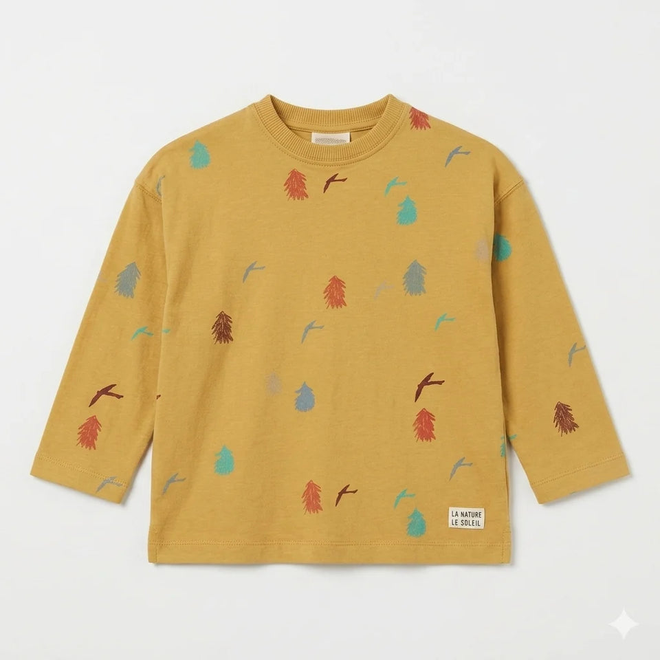 Zara Baby Boy's Sand All Over Nature Print Blouse | Zara In Lebanon