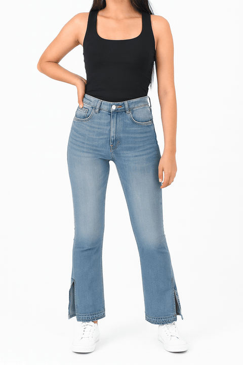 Forever 21 Women's Blue High Rise Boot Cut Jeans |Forever 21 In Lebanon
