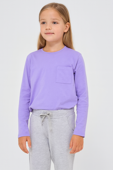 Sinsay Girl's Gray & Purple Long Sleeve Blouse |Sinsay In Lebanon