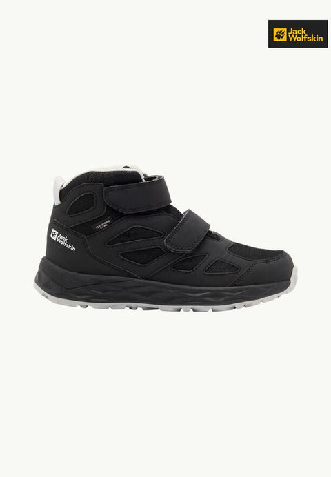 Jack Wolfskin Boy's Black Woodland 2 Texapore Mid VC K Sneakers |Jack Wolfskin in Lebanon