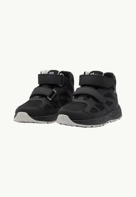 Jack Wolfskin Boy's Black Woodland 2 Texapore Mid VC K Sneakers |Jack Wolfskin in Lebanon