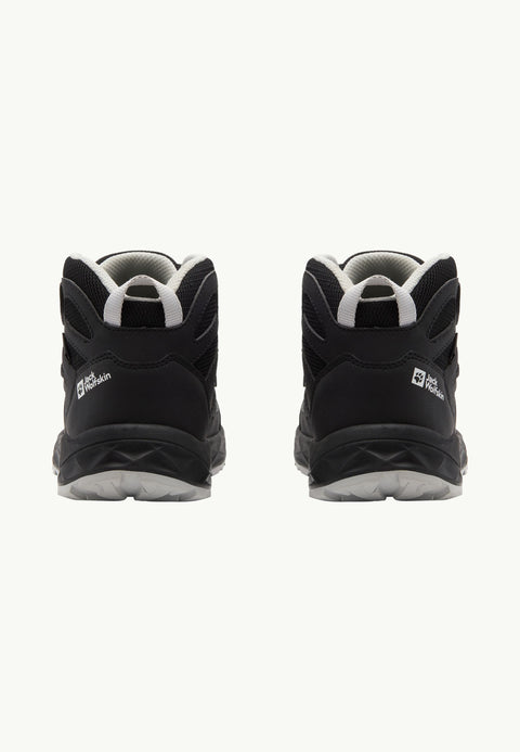 Jack Wolfskin Boy's Black Woodland 2 Texapore Mid VC K Sneakers |Jack Wolfskin in Lebanon