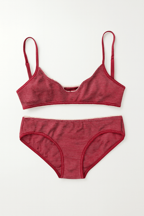 Demar Women's Fuchsia Striped Lingerie Set | Demar In Lebanon