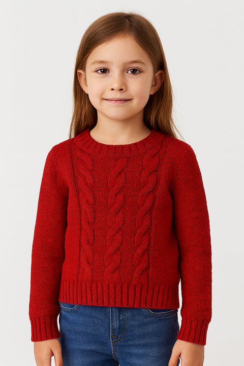 Terranova Girl's Red Long-Sleeve Sweatshirt |Terranova In Lebanon