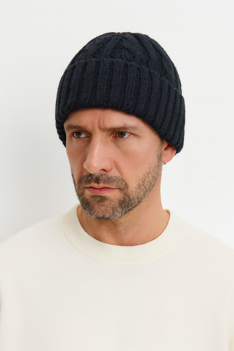 Reserved Men's Navy Knit Beanie Hat | Reserved In Lebanon