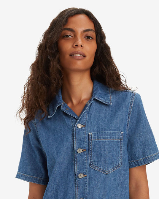 Levi's  Women's Denim Short Sleeve Heritage Jumpsuit | Levi's   in Lebanon