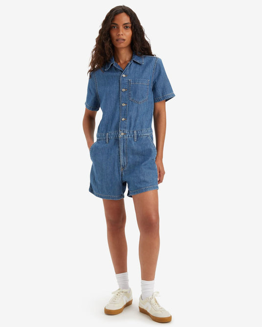 Levi's  Women's Denim Short Sleeve Heritage Jumpsuit | Levi's   in Lebanon