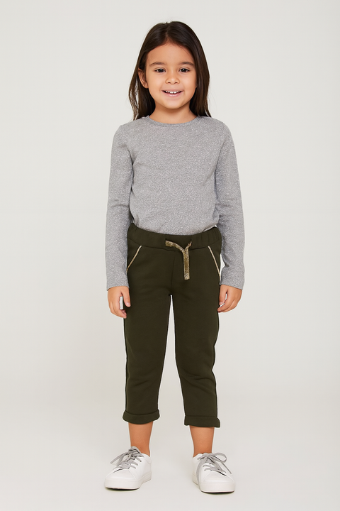 Terranova Girl's Olive Green Wide Leg Pants | Terranova In Lebanon