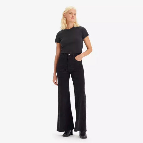 Levis Women's Black Ribcage Bell Pant |Levis In Lebanon