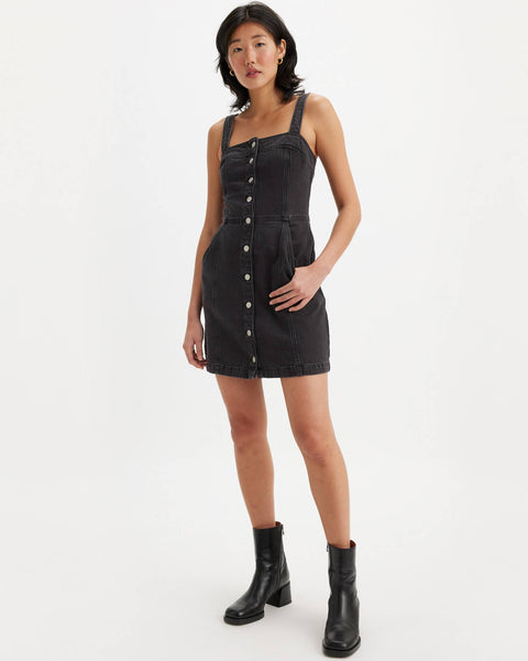 Levi's Women's Washed Black Drea Cotton Button-Front Capturing Denim Dress | Levi's In Lebanon