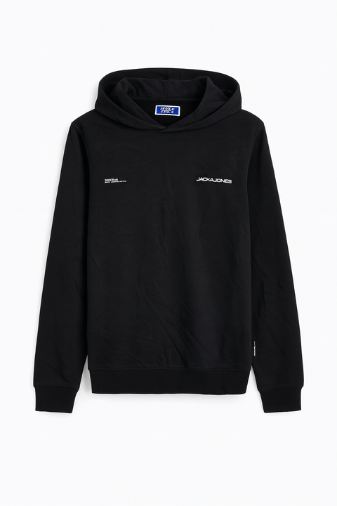 Jack & Jones Boy's Black Junior Back Printed Hoodies | Jack & Jones In Lebanon