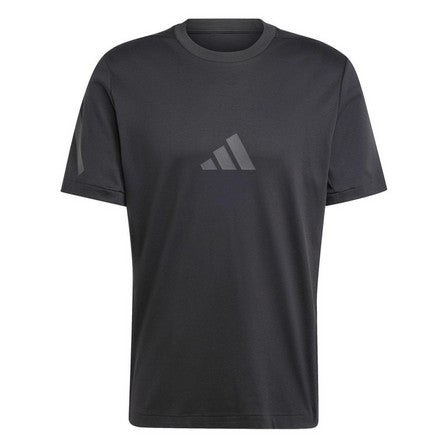 Adidas Men's Black Rubber Logo Print T-Shirt | Adidas In Lebanon