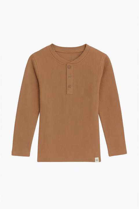 POMPdeLUX Boy's Dusty Rose Long Sleeve Blouse | POMPdeLUX in Lebanon