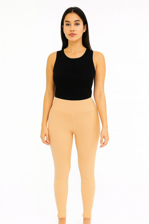Forever 21 Women's Light Orange High Rise Legging | Forever 21 In Lebanon