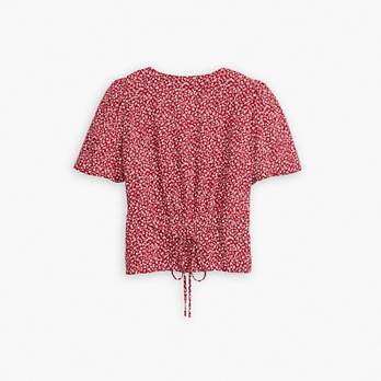 Levis Women's Burgundy Floral Short Sleeve Blouse |Levis In Lebanon