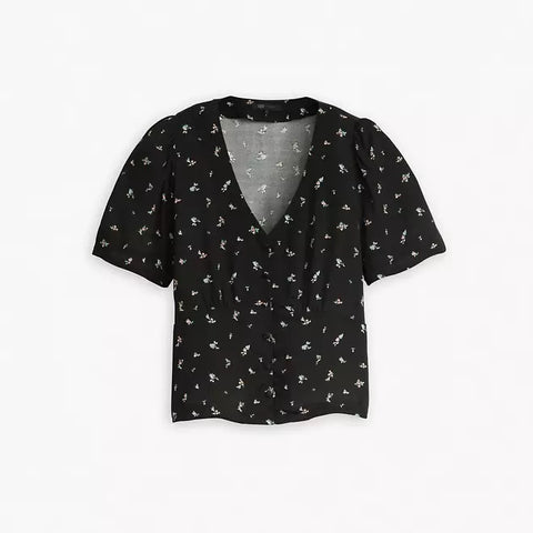 Levi's  Women's Black Short Sleeve  Blouse  |Levi's In Lebanon