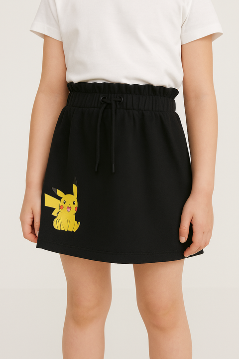 Reserved Girl's Black Pokemon Printed Skirt | Reserved In Lebanon