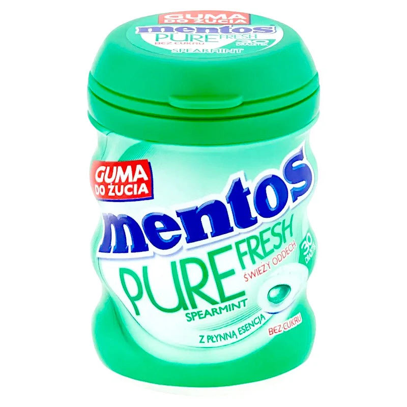 Mentos Pure Fresh Spearmint Chewing Gum Bottle 10pc