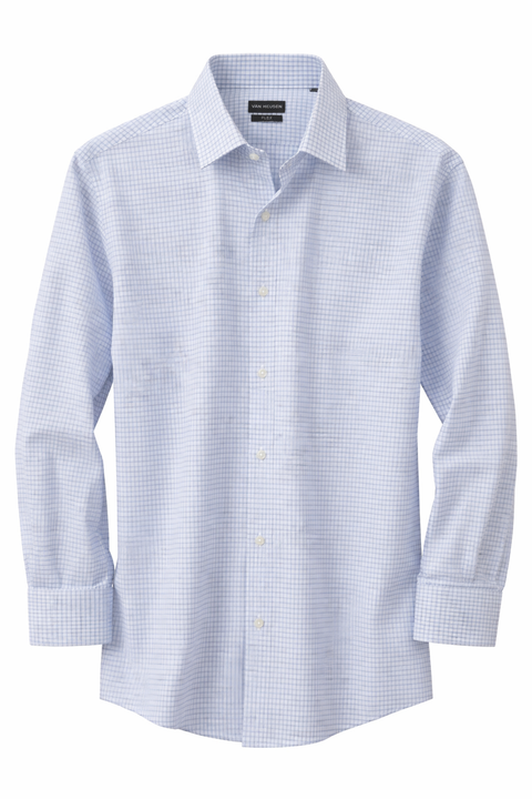 Van Heusen Men's White And Blue Persian Blue Regular Fit Shirt | Van Heusen In Lebanon