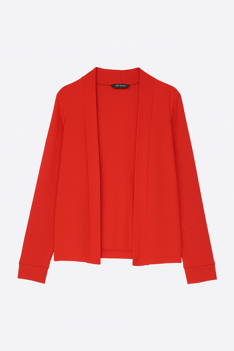 Zabai One Women's Red Ribbed Cardigan | Zabai One In Lebanon
