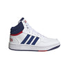 Adidas Unisex Adult White & Blue Hoops 3.0 Mid K Sneaker