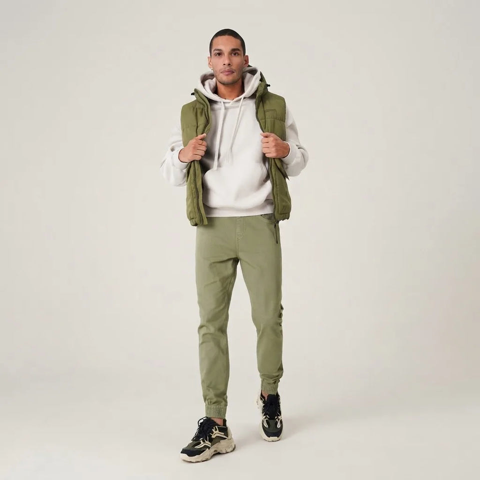Sinsay Men's Olive Green Regular-Fit Jogger