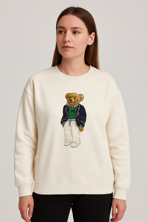 Big Dart Women's White Printed Sweatshirt | Big Dart In Lebanon