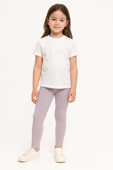 POMPdeLUX Girl's Light Purple Stripped Leggings | POMPdeLUX in Lebanon