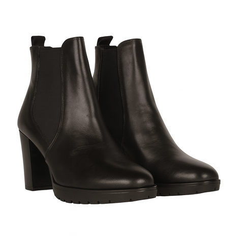 Tata Italia Women's Black Leather Heeled Ankle Boot | Tata Italia In Lebanon