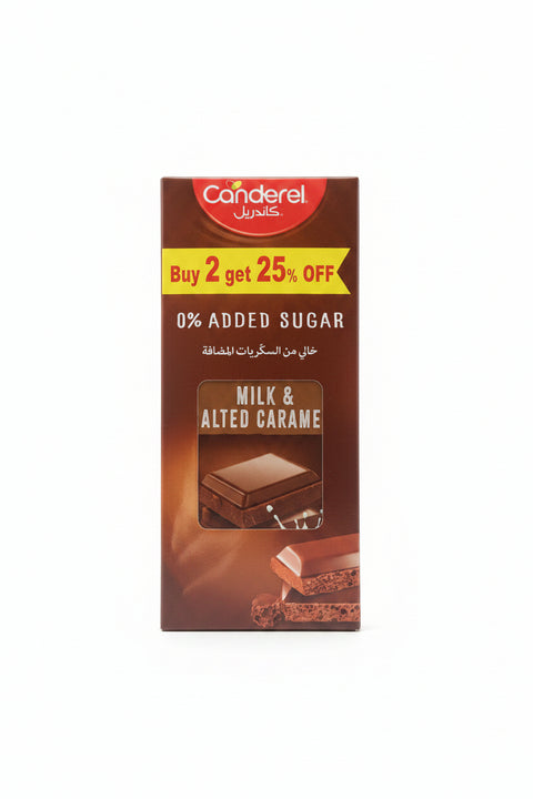 Canderel 0% Added Sugar Milk &Salted Caramel 75g Buy 2Get 25%Off | Canderel In Lebanon