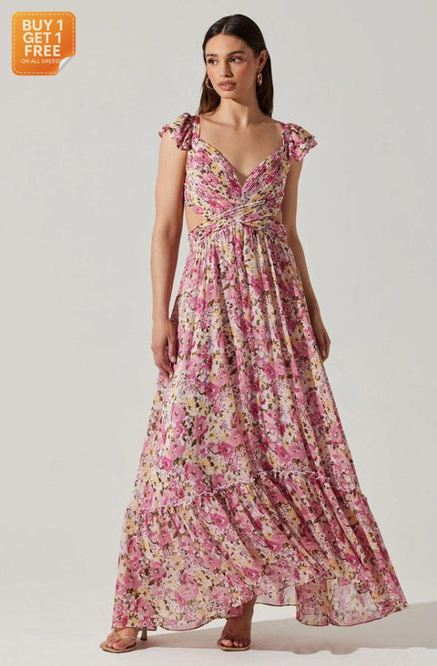 ASTR The Label Women's Floral Backless Dress | ASTR The Label in Lebanon