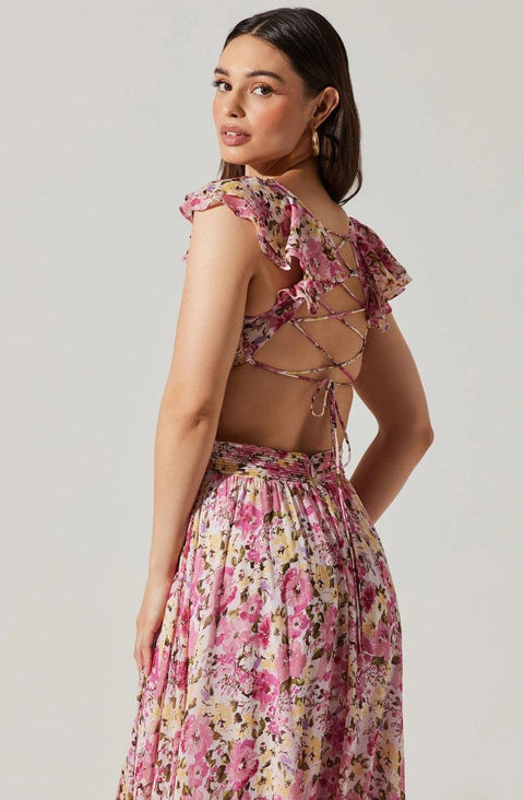ASTR The Label Women's Floral Backless Dress | ASTR The Label in Lebanon
