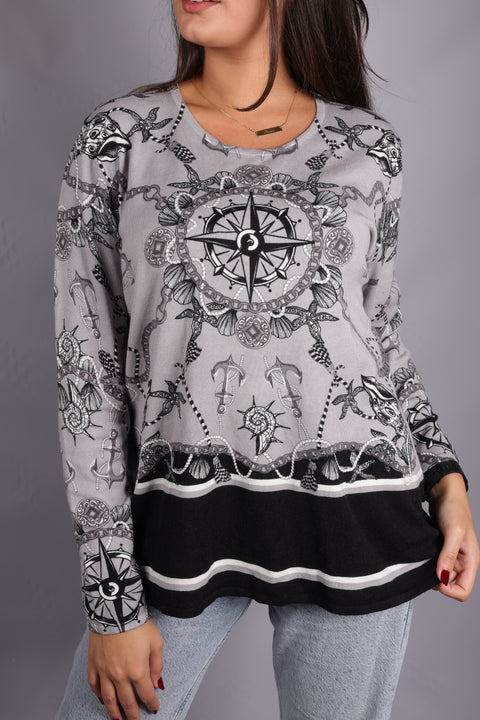Ovanti Women's Grey Sweatshirt 444726021(JA77)