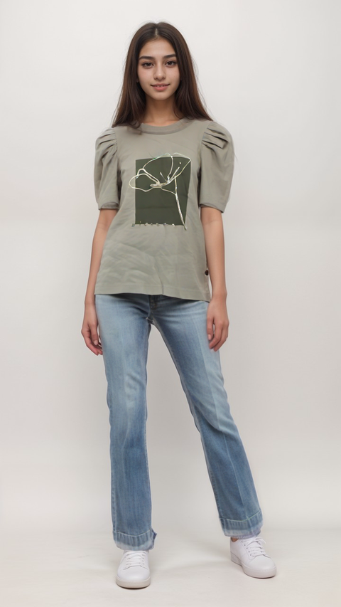 POMPdeLUX Girl's Mint Green T-shirt | POMPdeLUX in Lebanon
