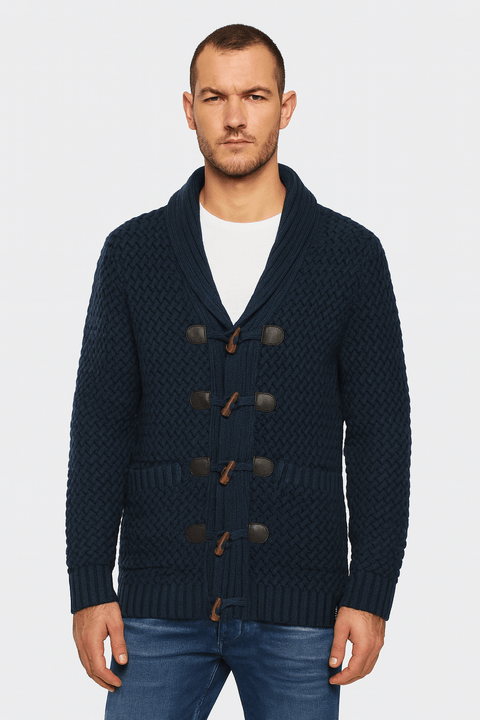 Rebel Men's Navy RR Moses Knit Cardigan | Rebel In Lebanon