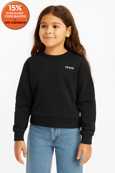 Levis  Girl's Black Sweatshirt ABFK222 shr