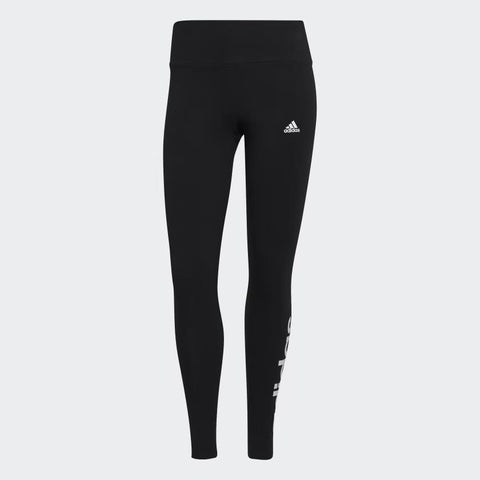 Adidas Women's Black Linear-Logo Full Length Leggings |Adidas In Lebanon