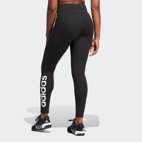 Adidas Women's Black Linear-Logo Full Length Leggings |Adidas In Lebanon